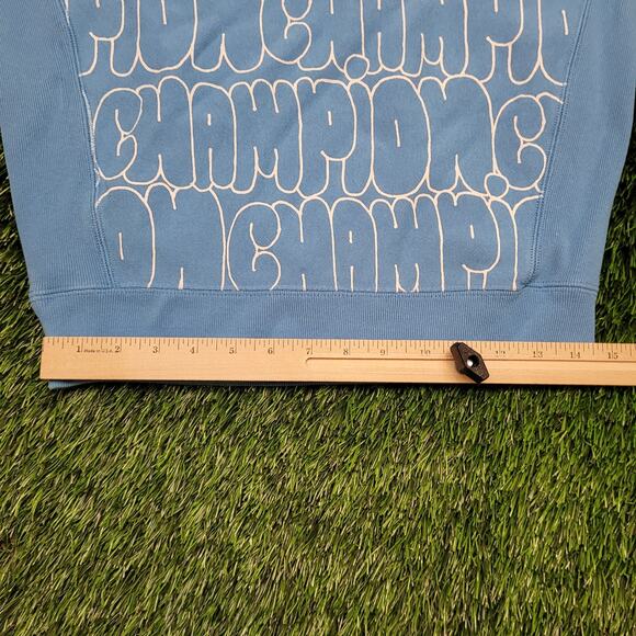 VTG Champion Reverse Weave Sweatshirt Womens M Cropped Boxy Fit Y2K AOP - Picture 9 of 12